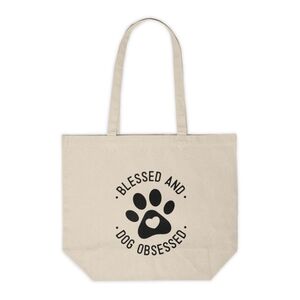 Blessed And Dog Obsessed Custom Canvas Tote Bag